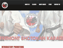 Tablet Screenshot of fremontshotokankarate.com